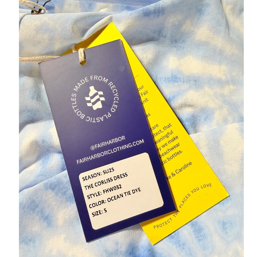Fair Harbor Athletic Dress Sm Blue White Tie Dye Tennis Pickleball Athleisure - Picture 5 of 5